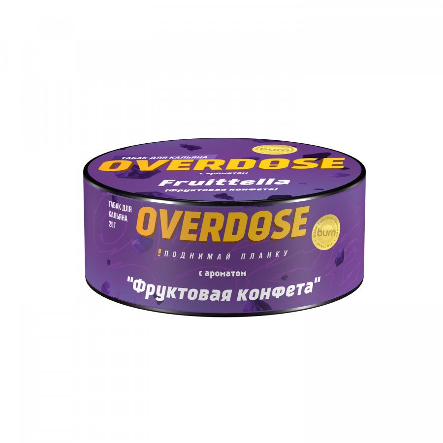 Фото и внешний вид — Табак для кальяна OVERDOSE 25г - Fruittella (Фруктовая конфета)