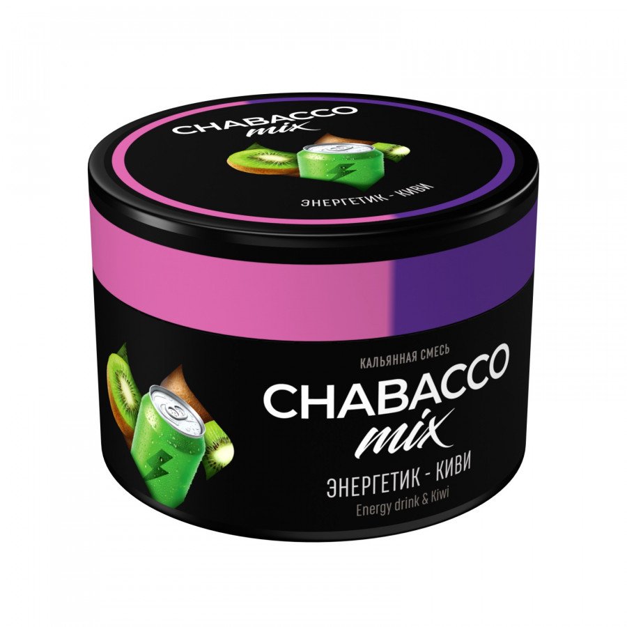 Фото и внешний вид — Смесь для кальяна Chabacco 40г medium - Energy Drink & Kiwi (Энергетик Киви)