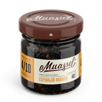 Табак для кальяна MUASSEL (4/10) 40гр - Сочный Манго