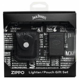 Подарочный набор ZIPPO 48460 Jack Daniels (Black Matte) + кожаный чехол