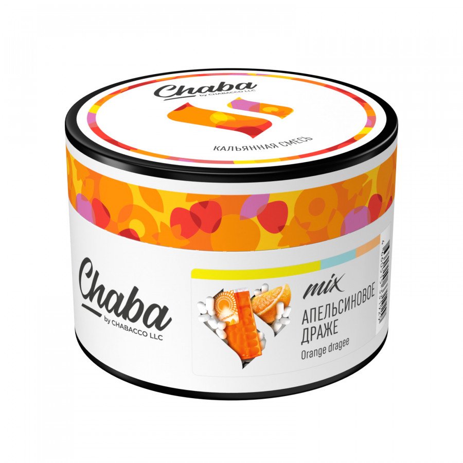 Фото и внешний вид — Смесь для кальяна CHABA 40г - Orange Dragee (Апельсиновое Драже)