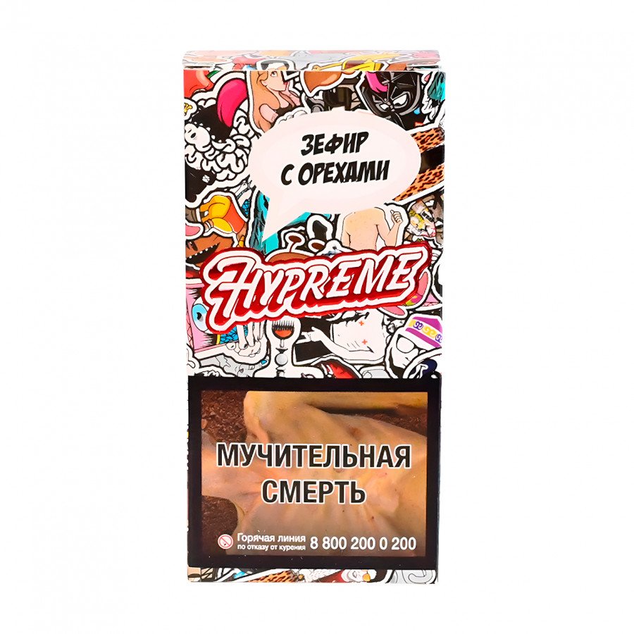 Фото и внешний вид — Табак для кальяна HYPREME RED LINE 40г - Mellow Bastard (Зефир с Орехами)