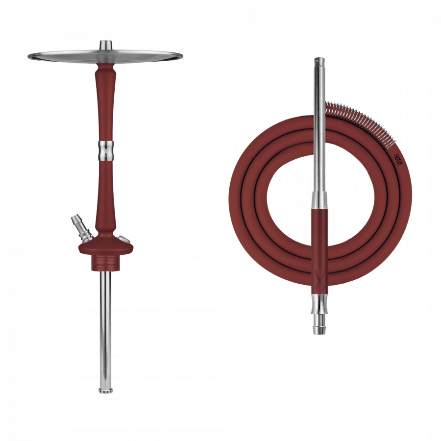 Фото и внешний вид — Кальян HOOB - Go (Wine Red x Stainless Steel) Без колбы