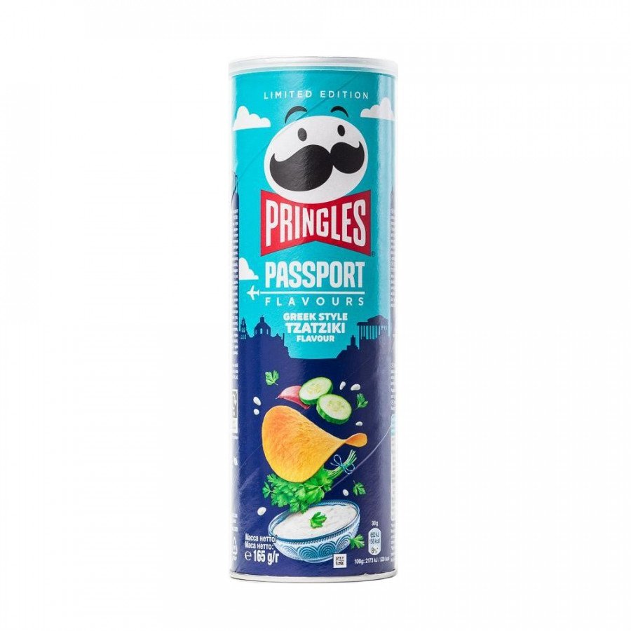 Фото и внешний вид — Pringles - Passport Greek Style Tzatziki 165г (19шт/уп)