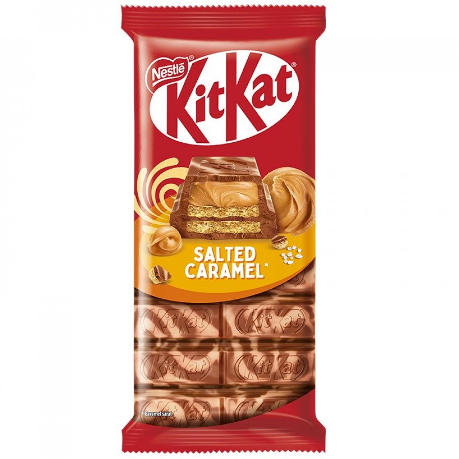 Фото и внешний вид — Kit Kat Salted Caramel (Кит Кат Соленая Карамель) 99г (15шт/уп)