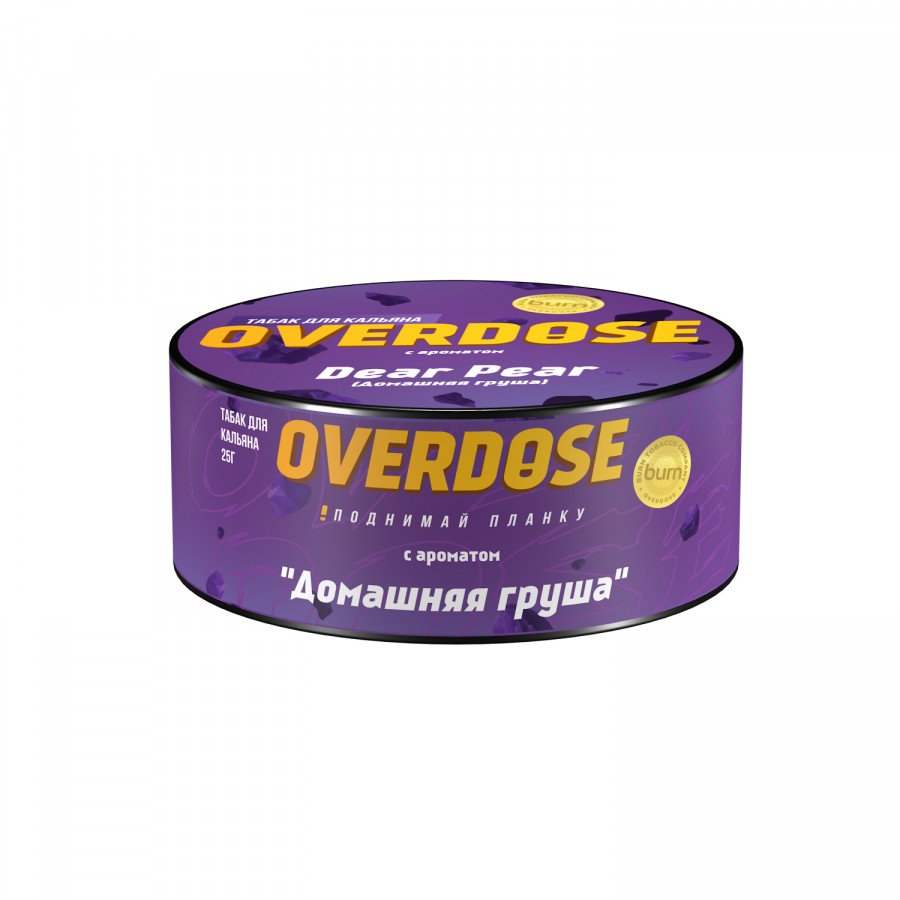Фото и внешний вид — Табак для кальяна OVERDOSE 25г - Dear Pear (Домашняя груша)