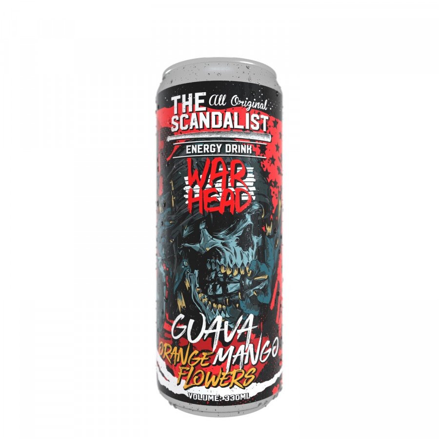 Фото и внешний вид — Энергетический напиток The Scandalist Energy Drink - War Head (Гуава манго апельсин) 330мл