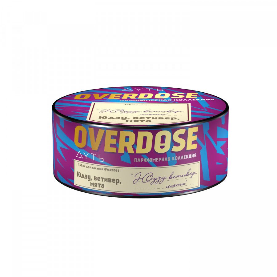 Фото и внешний вид — Табак для кальяна OVERDOSE 25г - Юдзу Ветивер Мята