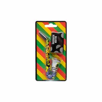 Трубка сувенирная саксофон металл/сеточка в блистере