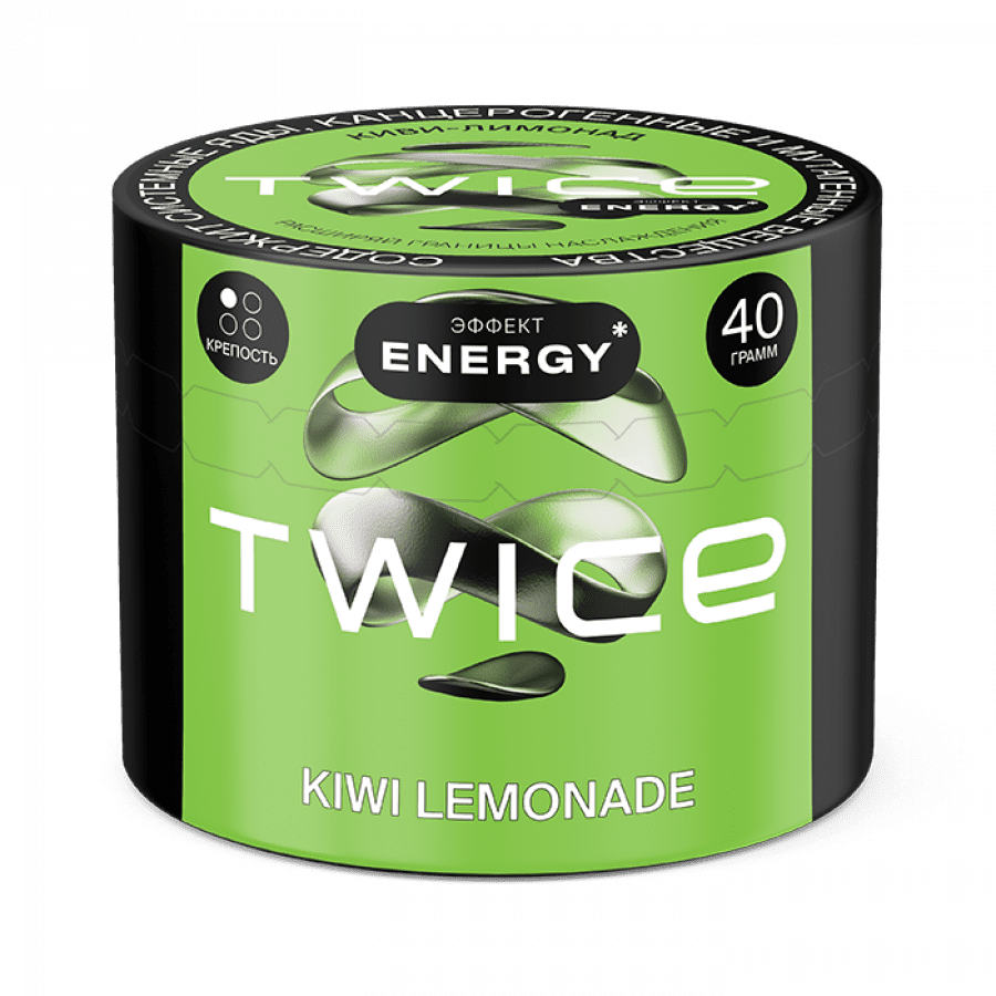 Фото и внешний вид — Табак для кальяна TWICE 40г - Kiwi Lemonade (Киви лимонад)