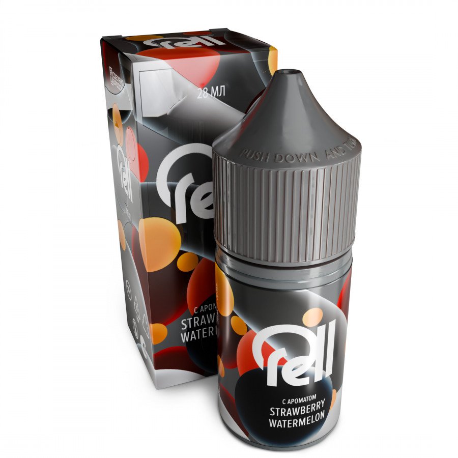 Фото и внешний вид — Жидкость RELL GRAY SALT - Клубнично-арбузный шейк 28мл 0мг