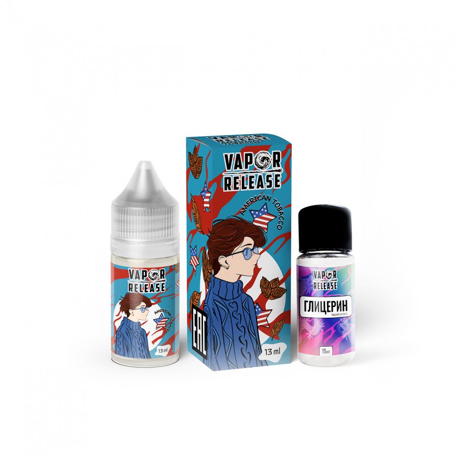 Фото и внешний вид — Конструктор VAPOR RELEASE - American Tobacco (Смесь Американского Табака) 30мл 0мг