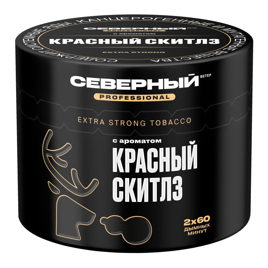 Фото и внешний вид — Табак для кальяна ВЕТЕР СЕВЕРНЫЙ (PROFESSIONAL) 40г - Красный Скитлз