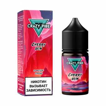 Жидкость CRAZY VIBE SALT - Cherry Bubble Gum (Вишневая Жвачка) 30мл strong