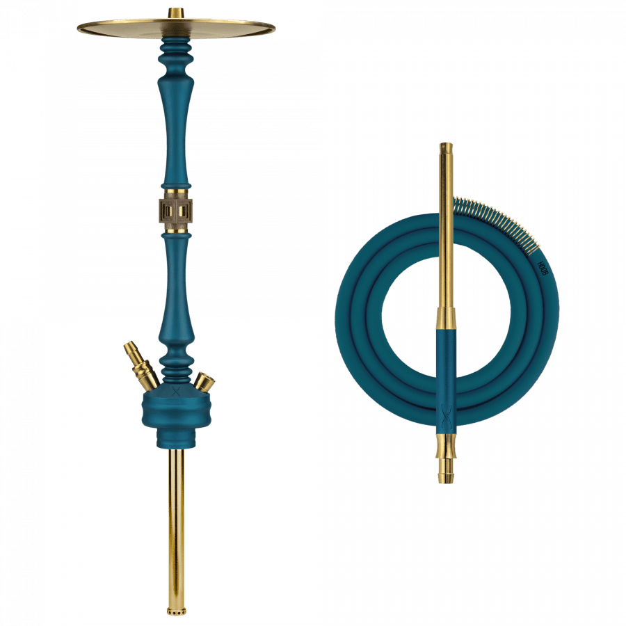 Фото и внешний вид — Кальян HOOB - Mars (Marine Blue x Gold) Без колбы
