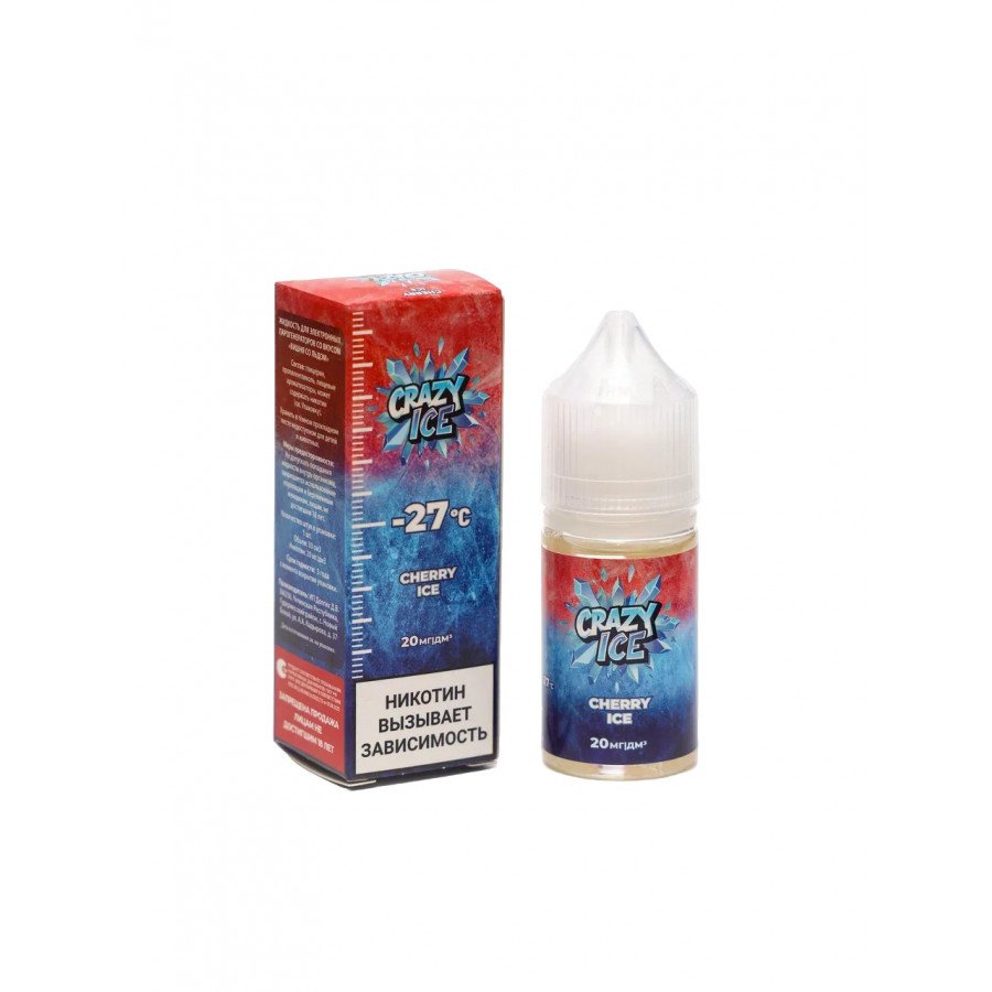 Фото и внешний вид — Жидкость CRAZY ICE SALT - Cherry Ice (Вишня со льдом) 30мл 20мг