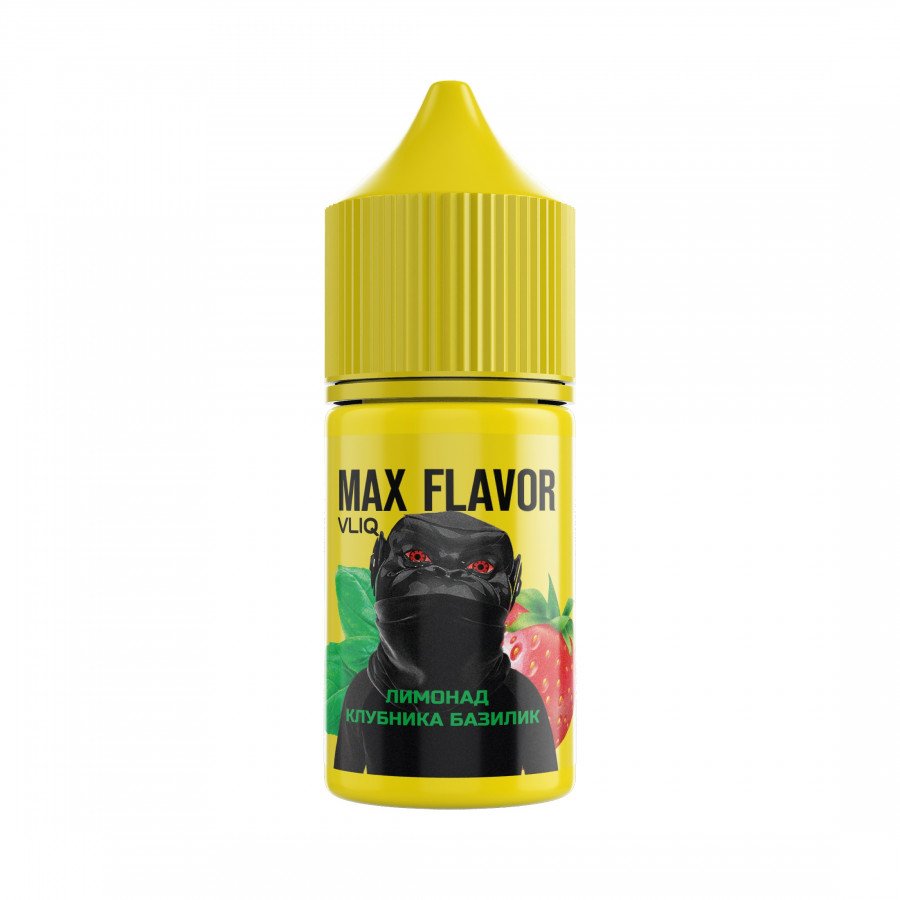 Фото и внешний вид — Жидкость VLIQ MAX FLAVOUR SALT - Лимонад Клубника Базилик 27мл 0мг