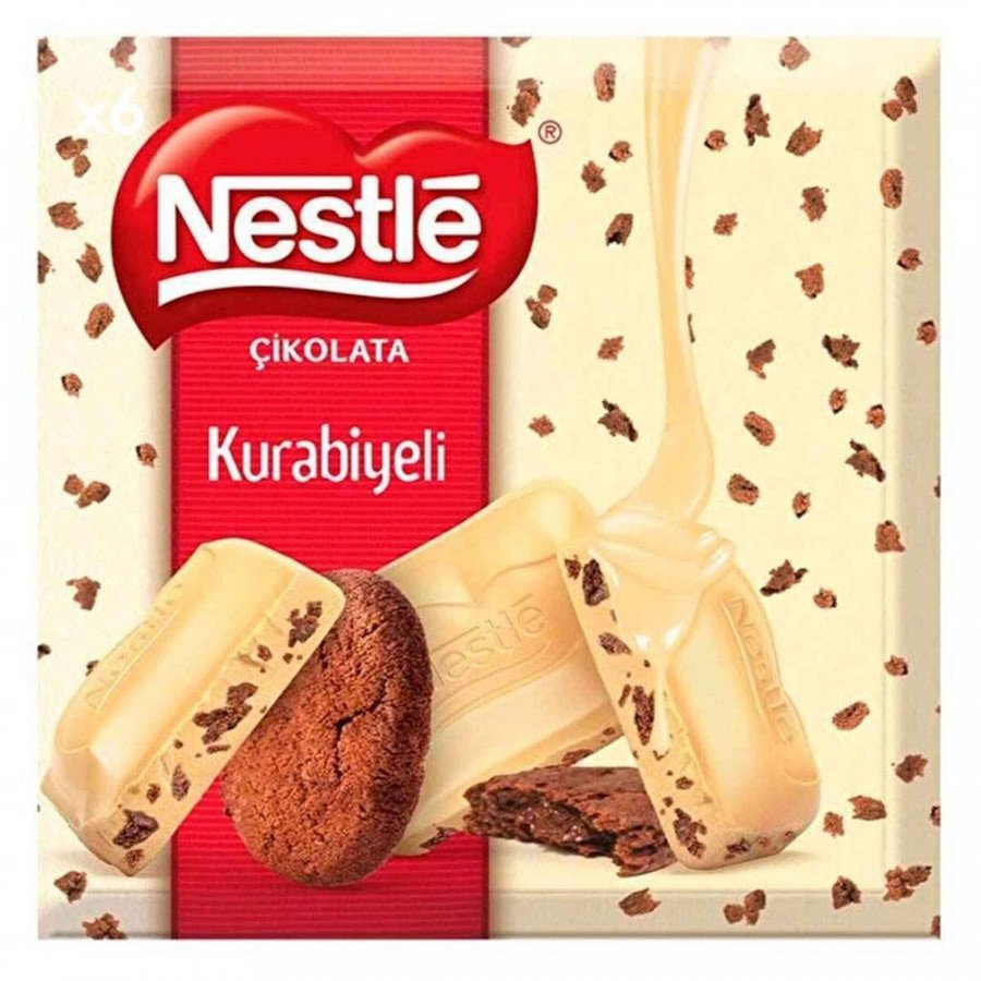 Фото и внешний вид — Nestle Белый шоколад c Какао печеньем 60гр (6шт/уп)*24