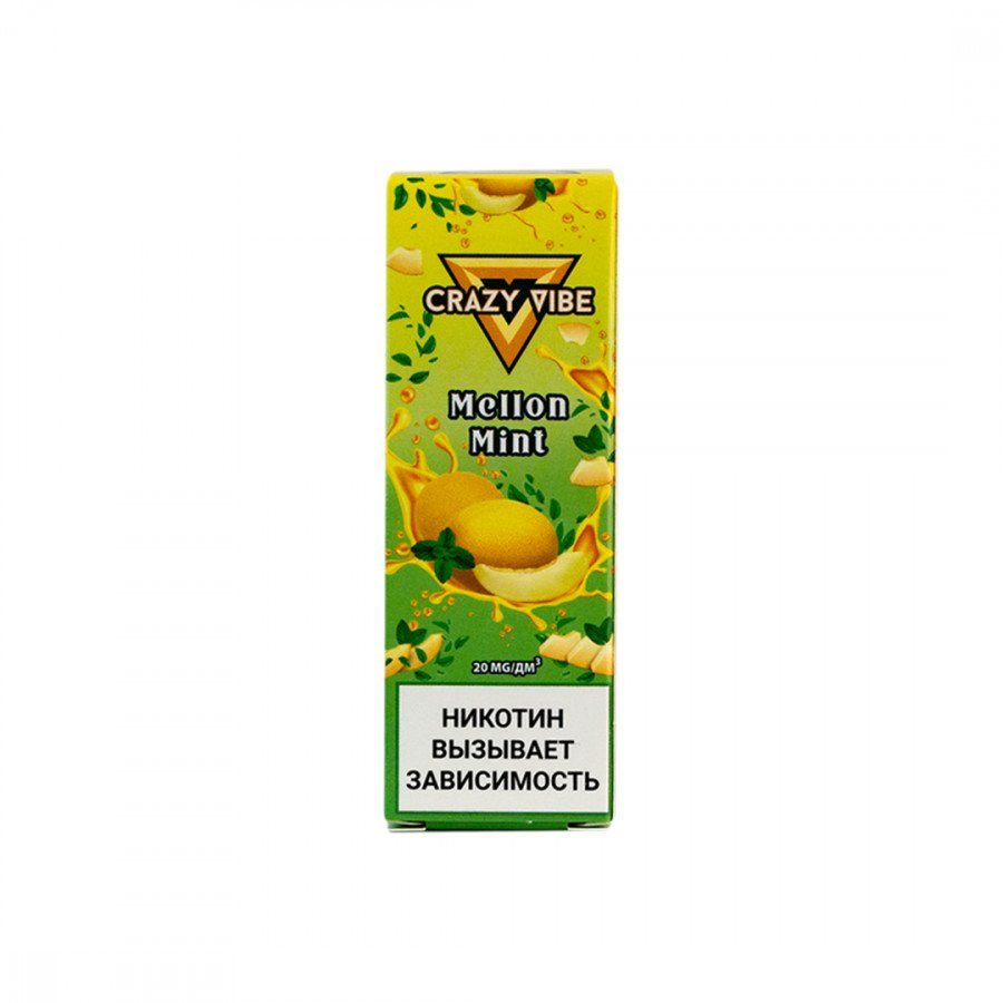 Фото и внешний вид — Жидкость CRAZY VIBE SALT - Melon Mint (Дыня с Мятой) 30мл strong