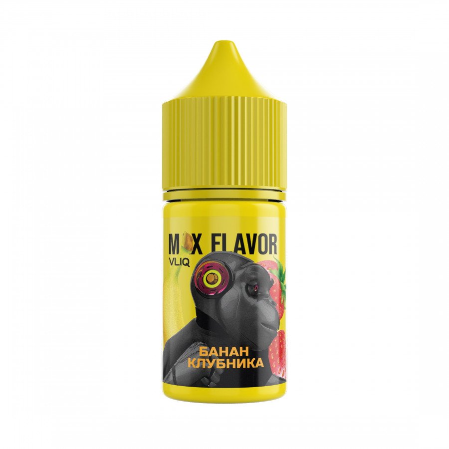 Фото и внешний вид — Жидкость VLIQ MAX FLAVOUR SALT - Банан Клубника 27мл 0мг