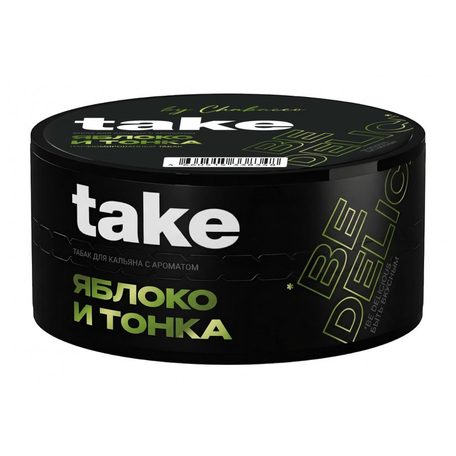 Фото и внешний вид — Табак для кальяна TAKE 25г - Яблоко и тонка