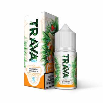 Жидкость TRAVA SALT - Strawberry Banana Milk (Клубника банан молоко лед) 30мл 20мг