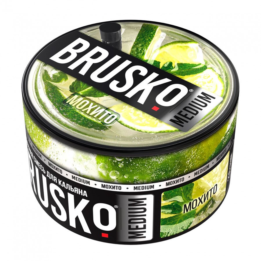 Фото и внешний вид — Смесь для кальяна BRUSKO 250г - Мохито
