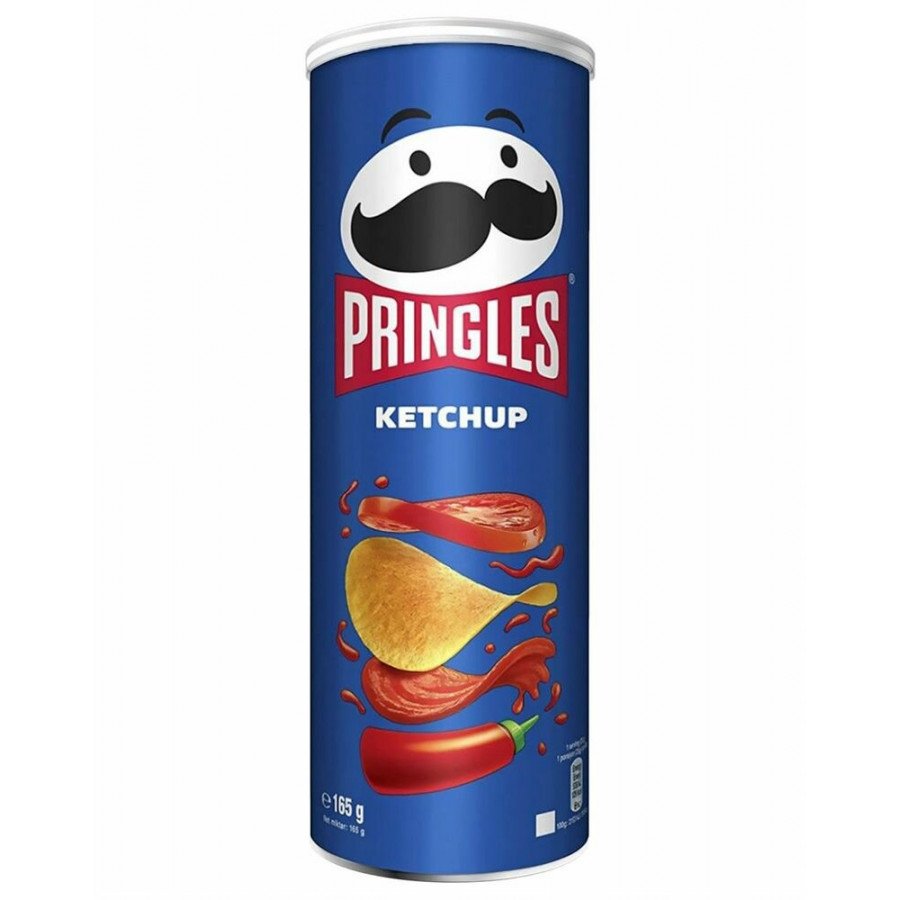 Фото и внешний вид — Pringles - Ketchup (Кетчуп) 165г (19шт/уп)
