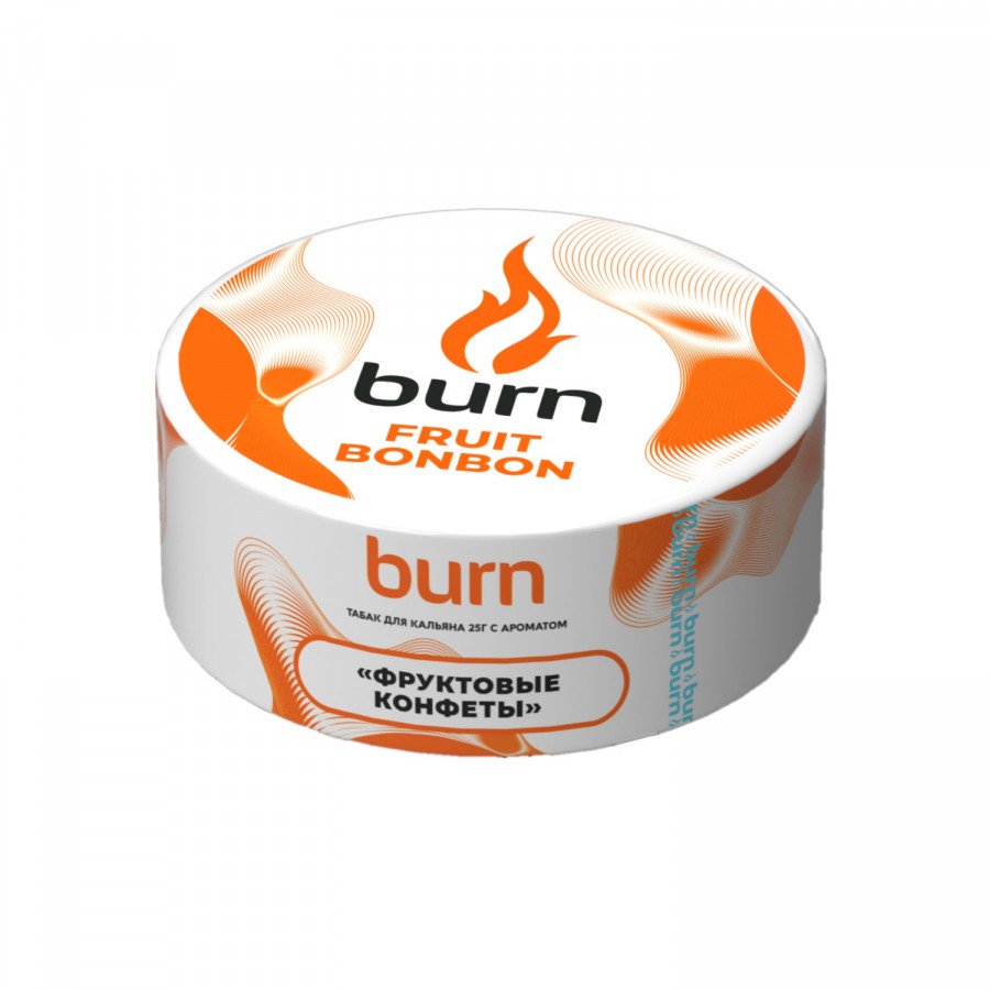 Фото и внешний вид — Табак для кальяна BURN 25г - Fruit Bonbon (Фруктовые конфеты)
