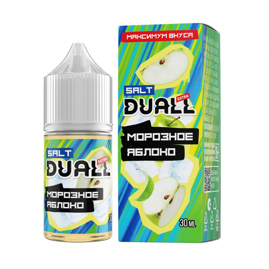 Фото и внешний вид — Жидкость DUALL EXTRA SALT - Морозное Яблоко 30мл strong
