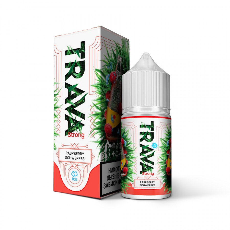 Фото и внешний вид — Жидкость TRAVA SALT - Raspberry Schweppes (Малиновый Швепс) 30мл strong