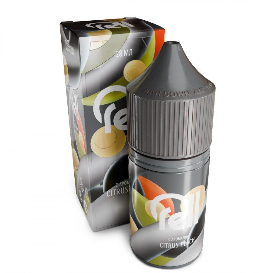 Фото и внешний вид — Жидкость RELL GRAY SALT - Взрывной Лимон с Персиком 28мл 0мг