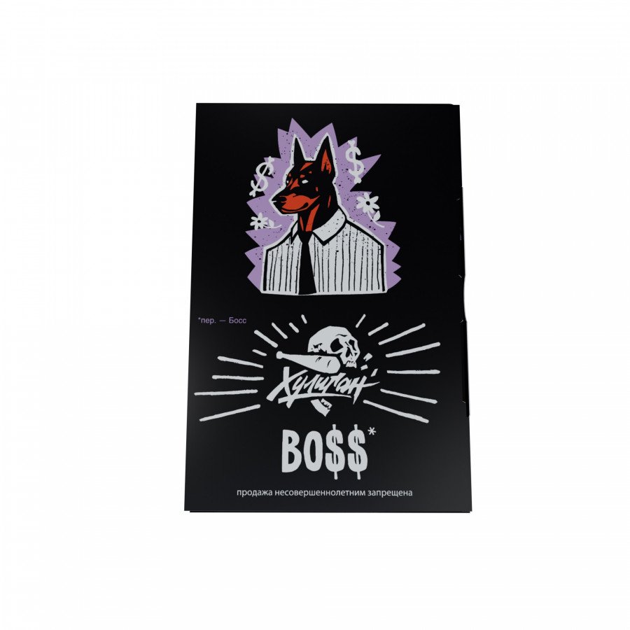 Фото и внешний вид — Табак для кальяна ХУЛИГАН 25г - Boss (Цветочный виски)