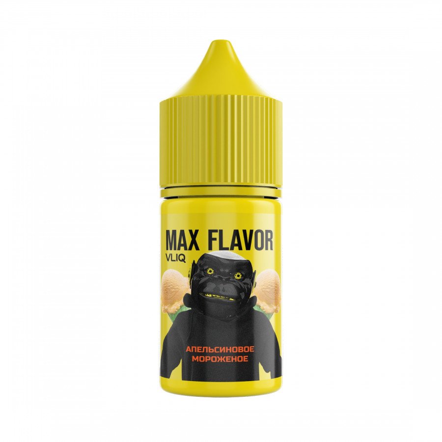 Фото и внешний вид — Жидкость VLIQ MAX FLAVOUR SALT - Апельсиновое Мороженое 27мл 0мг