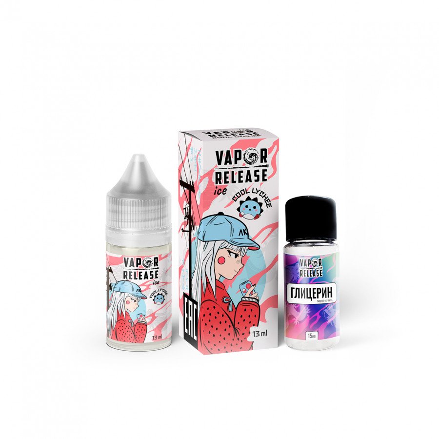 Фото и внешний вид — Конструктор VAPOR RELEASE - Cool Lychee (Клубника с Личи) 30мл 0мг
