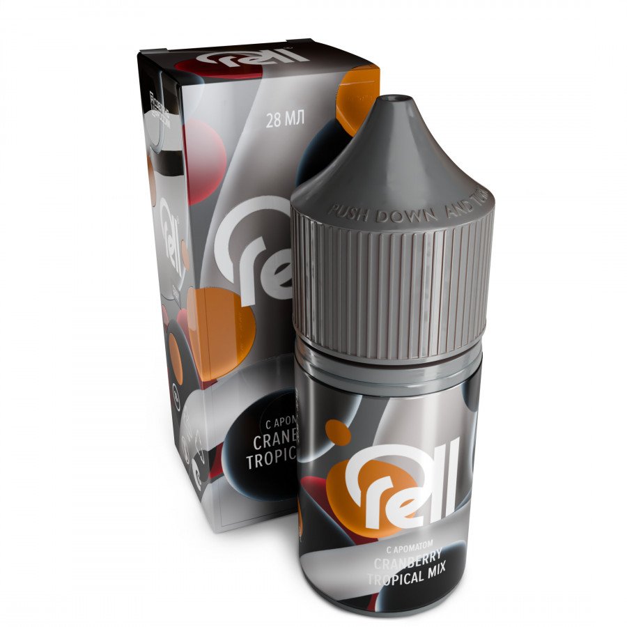 Фото и внешний вид — Жидкость RELL GRAY SALT - Тропический микс с зимней клюквой 28мл 0мг