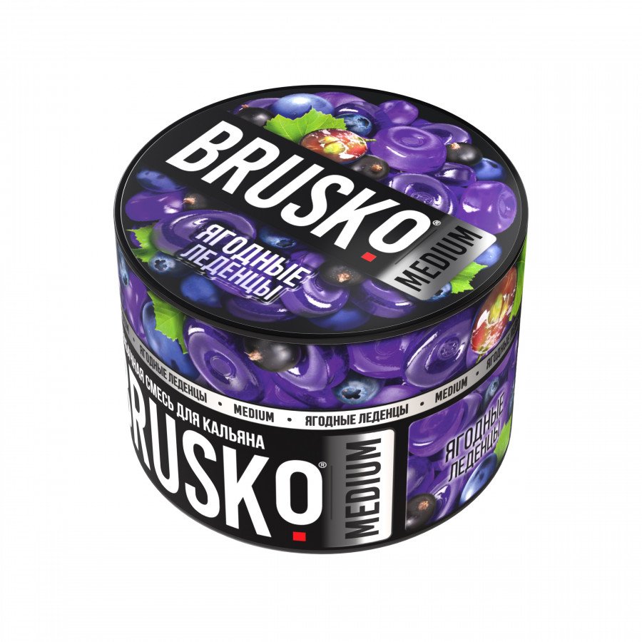 Фото и внешний вид — Смесь для кальяна BRUSKO 50г - Ягодные леденцы