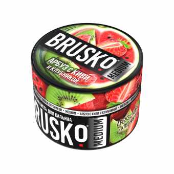 Смесь для кальяна BRUSKO 50г - Арбуз с киви и клубникой