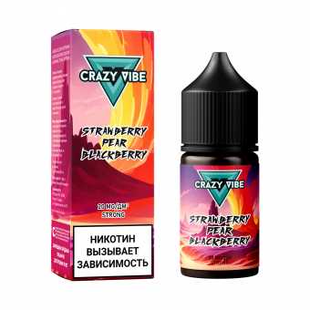 Жидкость CRAZY VIBE SALT - Strawberry Pear Blackberry (Клубника Груша Ежевика) 30мл strong