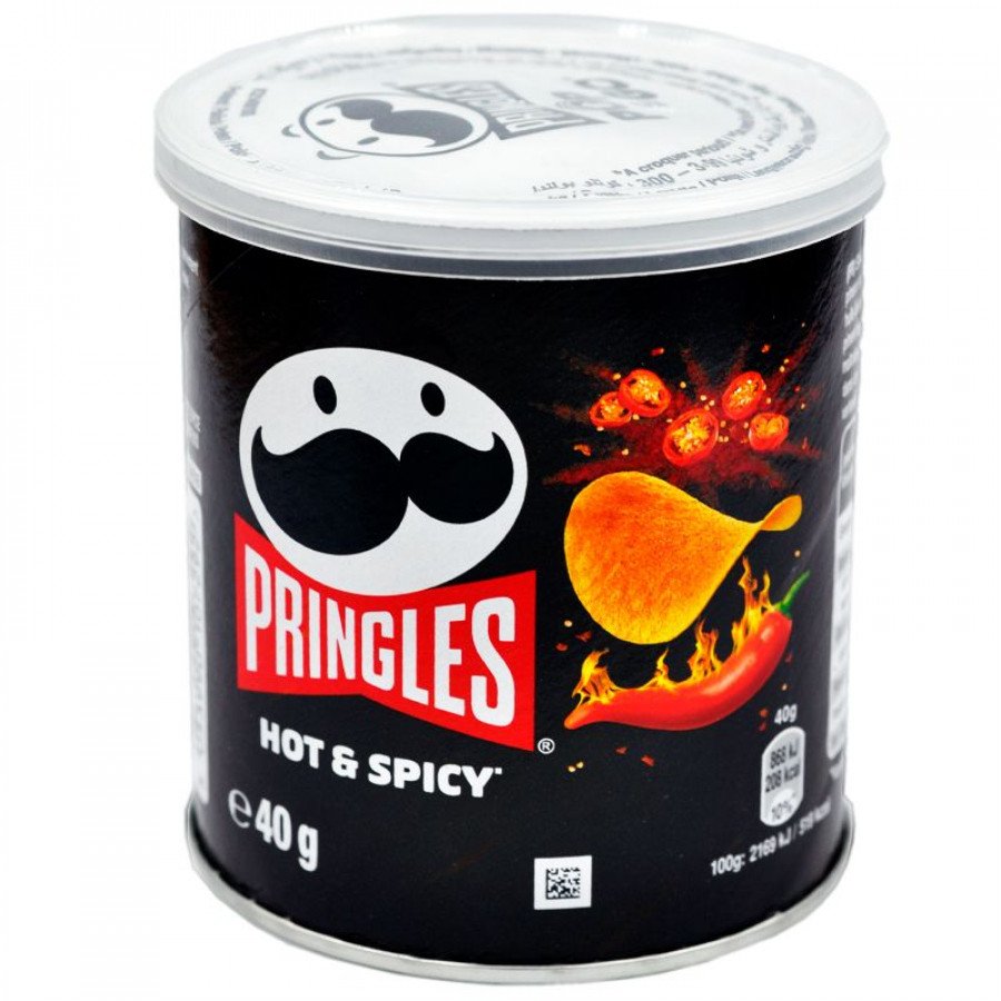 Фото и внешний вид — Принглс Hot & Spicy 40гр (12шт/уп)
