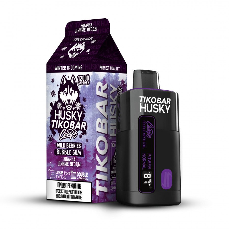 Фото и внешний вид — TIKOBAR X HUSKY - Wild Berries Bubble Gum (Жвачка Дикие Ягоды)