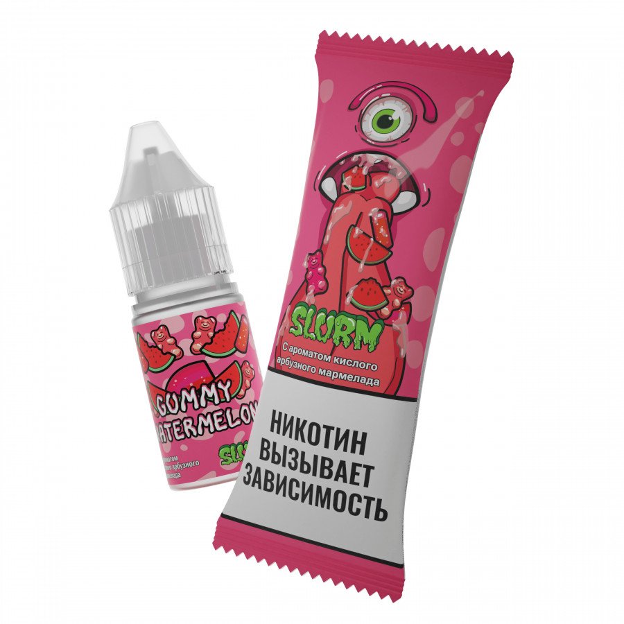 Фото и внешний вид — Жидкость SLURM SALT - Gummy Watermelon (Кислый арбузный мармелад) 10мл 15мг