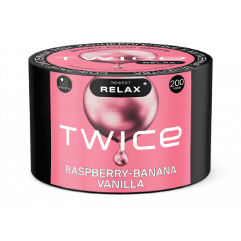 Табак для кальяна TWICE 200г - Raspberry Banana Vanilla (Малина банан ваниль)