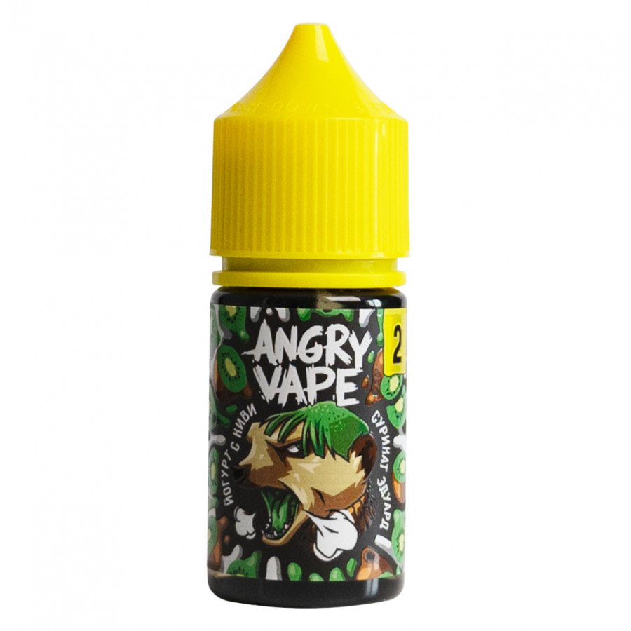 Фото и внешний вид — Жидкость ANGRY VAPE SALT - Сурикат Эдуард (Йогурт с киви) 30мл 20мг