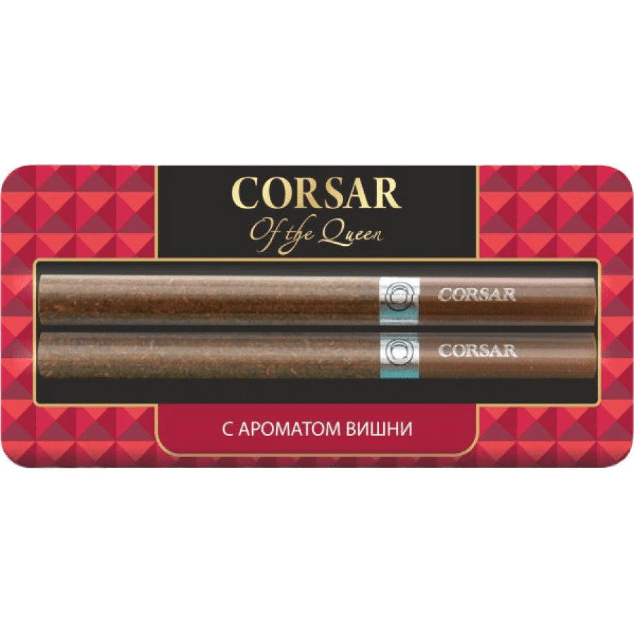 Фото и внешний вид — Сигариллы Corsar Mini of the Queen Cherry (2 шт/блистере)