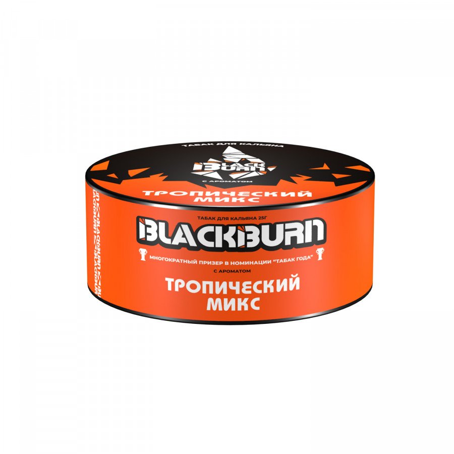 Фото и внешний вид — Табак для кальяна BLACK BURN 25г - Тропический микс