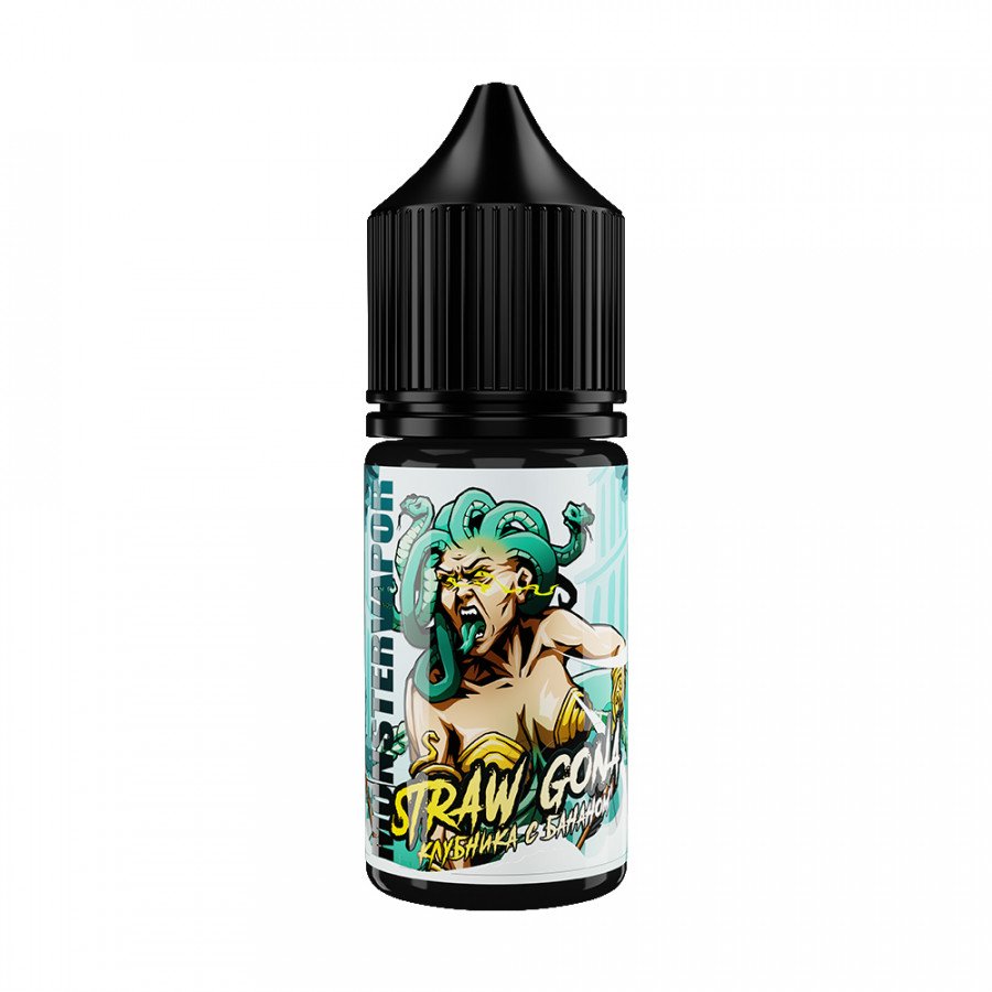 Фото и внешний вид — Жидкость MONSTERVAPOR SALT - Straw Gona (Клубника с бананом) 30мл strong