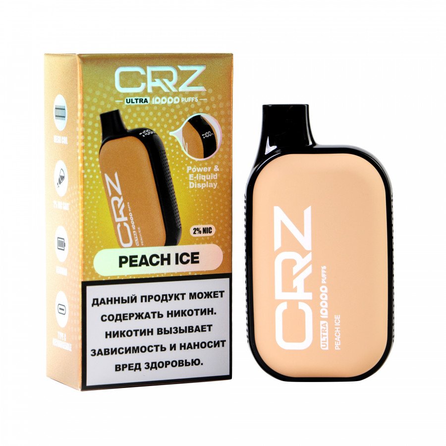 Фото и внешний вид — CRZ 10000 ULTRA - Персик со льдом (Peach Ice)