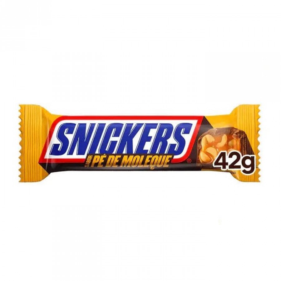 Фото и внешний вид — Батончик Snickers Pe de Moleque 42г (20шт/уп)
