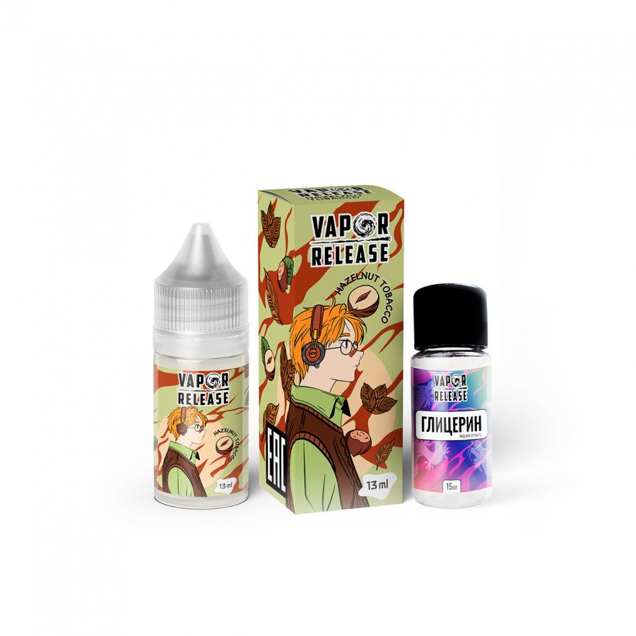 Фото и внешний вид — Конструктор VAPOR RELEASE - Hazelnut Tobacco (Лесной Орех Табак) 30мл 0мг